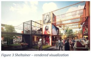 Sheltainer - rendered visualization - Casas del Futuro